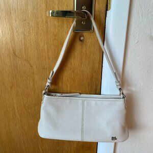 Vintage The Sak White Pebble Leather Purse Baguette Shoulder Bag Preppy Boho Y2K